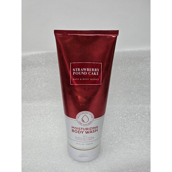 Bath & Body Works Strawberry Pound Cake Moisturizing Body Wash Shea Butter Cocoa - Picture 1 of 2